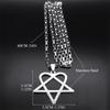 Hip Hop Rock Music Him Heartagram Star Heart Necklace for Women Men Stainless Steel Black Metal Band Goth Punk Chain Jewelry