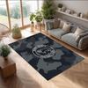 Derby County Football Print Crystal Velvet Rug, Comfortable Water Absorbent Non Slip Indoor Floor Carpet