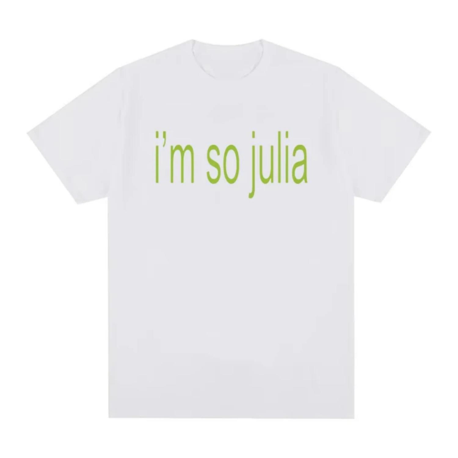 

I m So Julia Letter Print T Shirt Charli XCX Brat Album 2024 Men s Women Fashion Harajuku T-shirt Cotton Casual T-shirts S чёрный