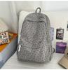 Schoolbag Japanese Ins Girl's Heart Bow School Bag, Junior and Senior High School Student Backpack Large Capacity Autumn and Winter Lightweight 