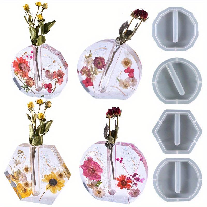 1pc Epoxy Resin Molds for Plant Propagation Station Flower Vase Silicone Molds for Resin Casting, Vase Mold for Flowers Preservation, Home Desk Decor