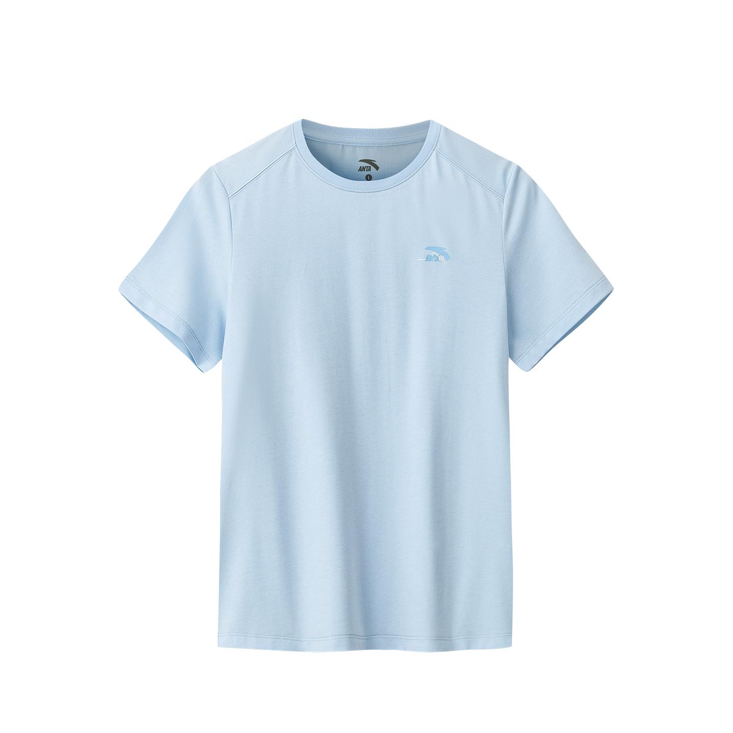 Anta Short Sleeve Knitted T-Shirt Summer 2026 Women tops Sky-Blue 962628114-3