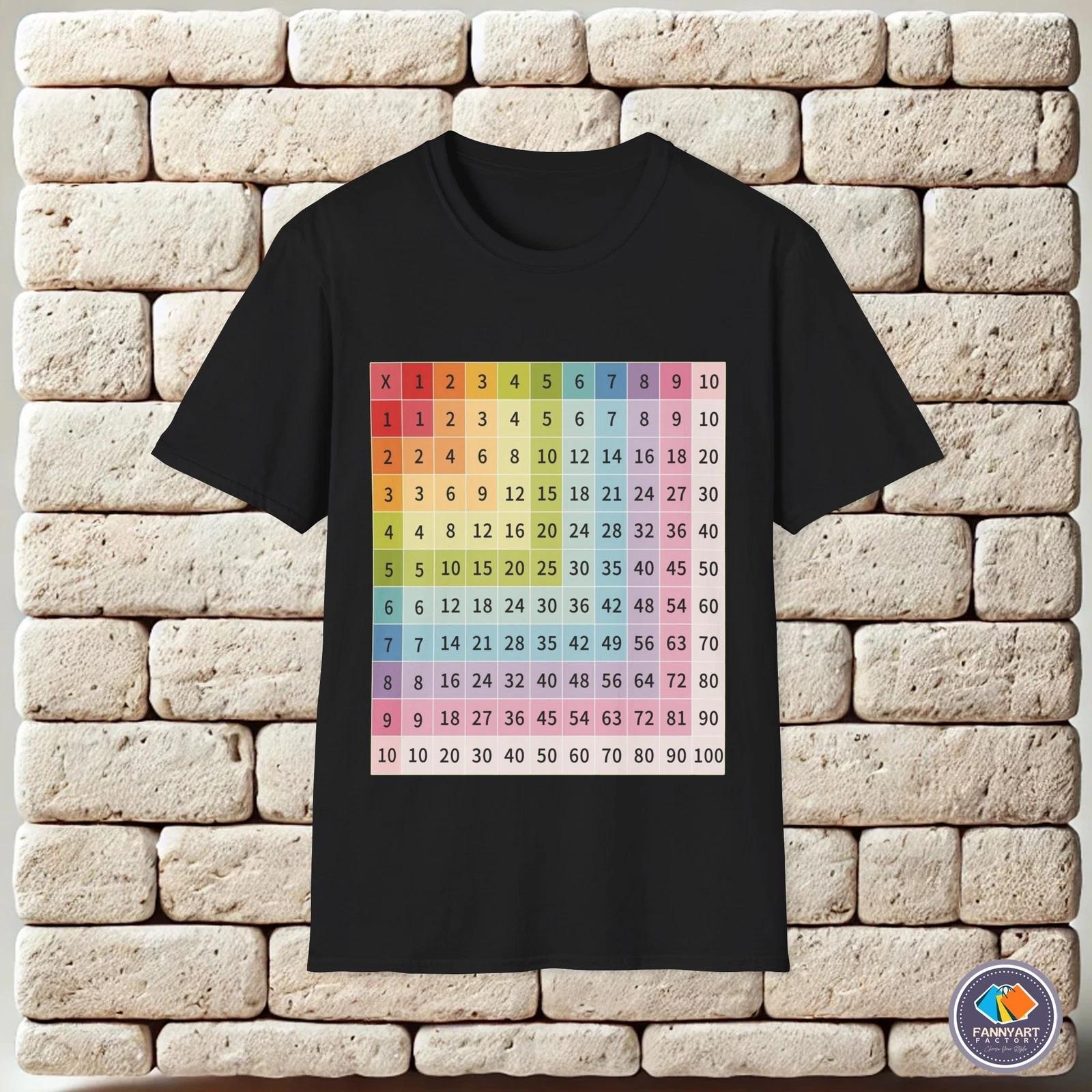 Multiplication Table Times Math Mathematics Calculation Unisex T-Shirt XL