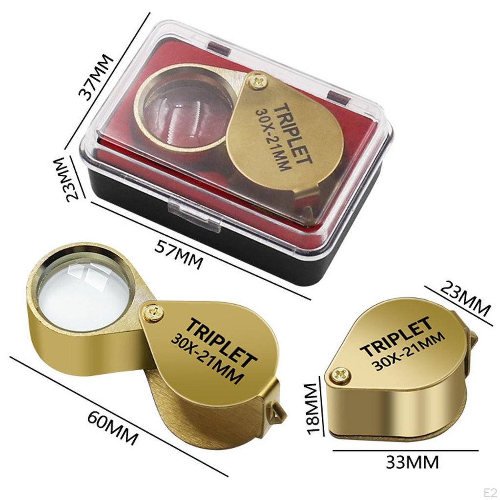 Jewelers Loupe Magnifier 30x Magnifying, Premium, Easy To Use Gift Practical Pocket Glass