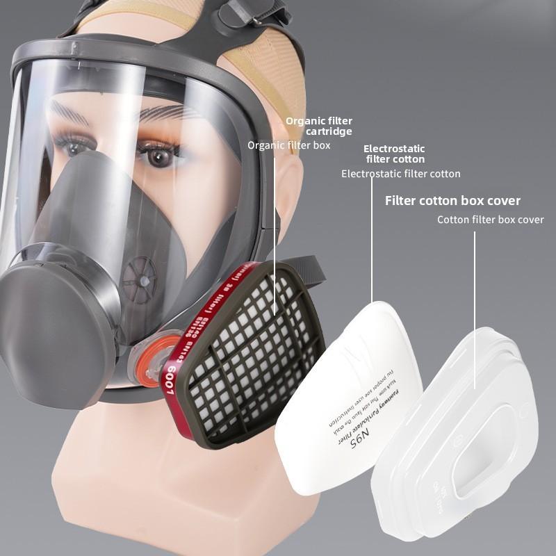 Respirator Mask With Liquid Silicone Filter System For Chemical Fire Rescue And Biochemical Protection