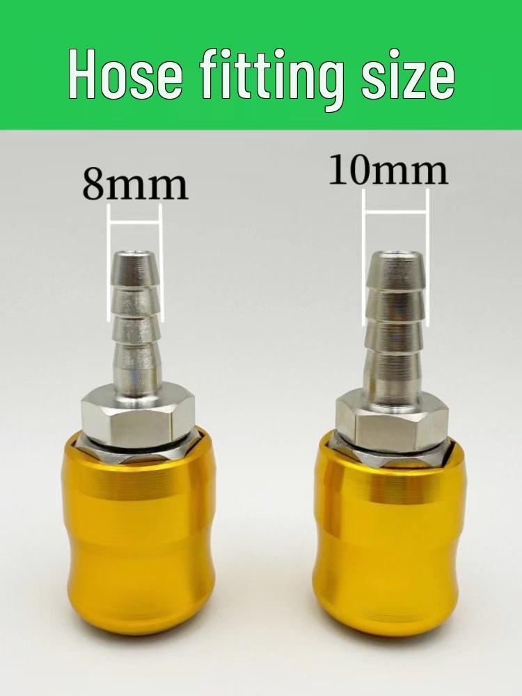 C-Type Pneumatic Quick Coupler, Durable High-Pressure Gas Pump Connector, 8mm/10mm Male & Female Push-in Plug.