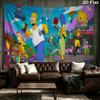 The Simpsons Wall Tapestry Aesthetic Wall Hanging Printed Fabric Blanket Decorative Tapestries for Bedroom Living Room Home Decor