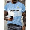 Argentinien Flagge 3D Druck T-Shirt 2026 Fußball Fan Atmungsaktives Sporttrikot Training Eltern-Kind Familie Fußball Watch Party Oberteile