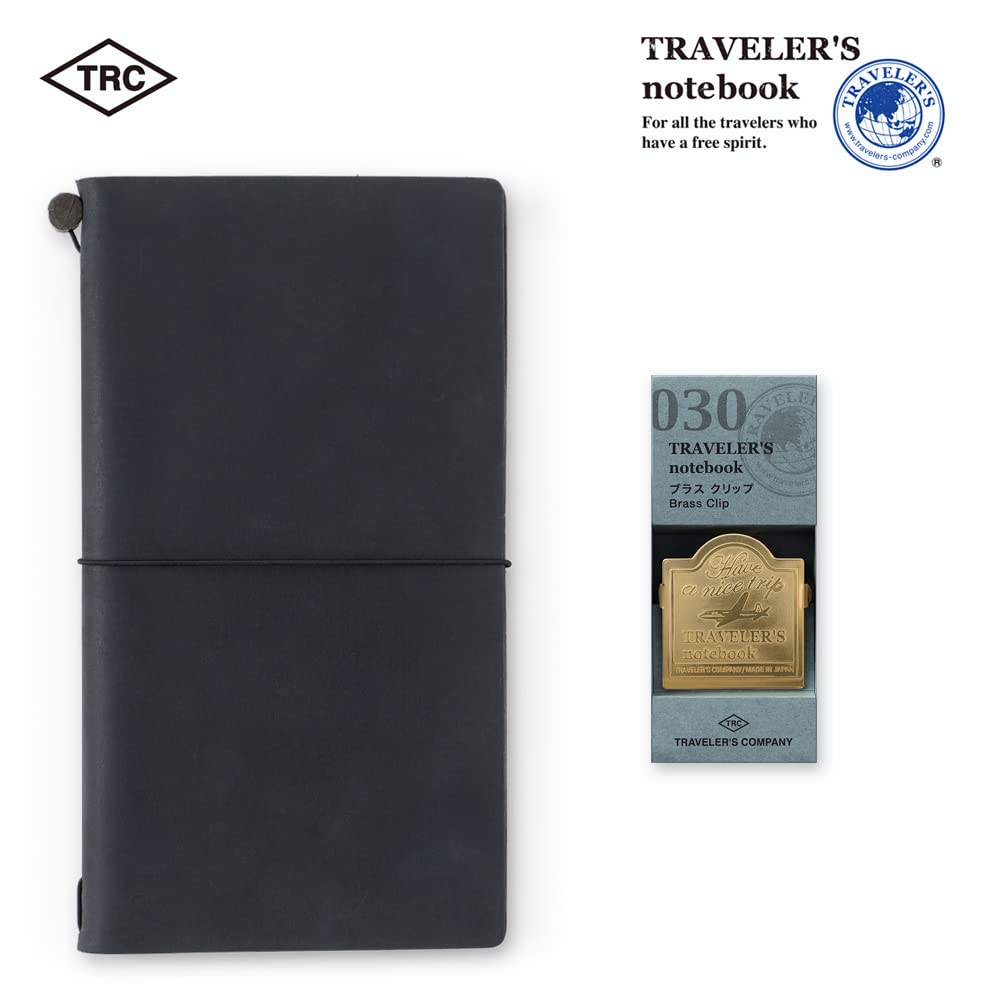 DESIGNPHIL Traveler's Company Traveler's Notebook Brass Clip with Airplane Design (43090006)