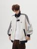 Unisex Academy Style Stand Collar Jacket - Autumn/Winter Loose Fit, Plus Velvet, Sporty Baseball Hoodie Outerwear.