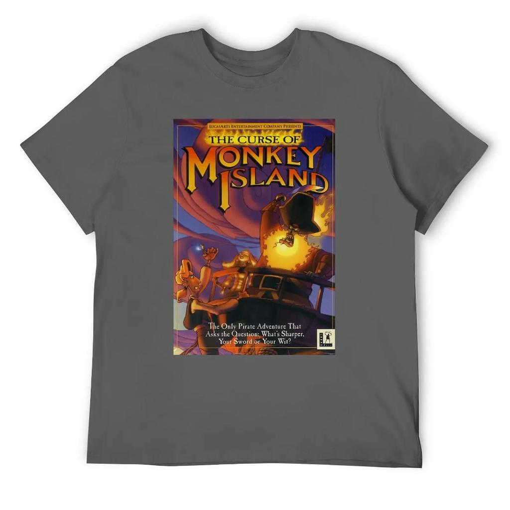 THE CURSE OF MONKEY ISLAND T-shirt Crewneck Sport  Funny Geek Tees Creative Leisure USA Size