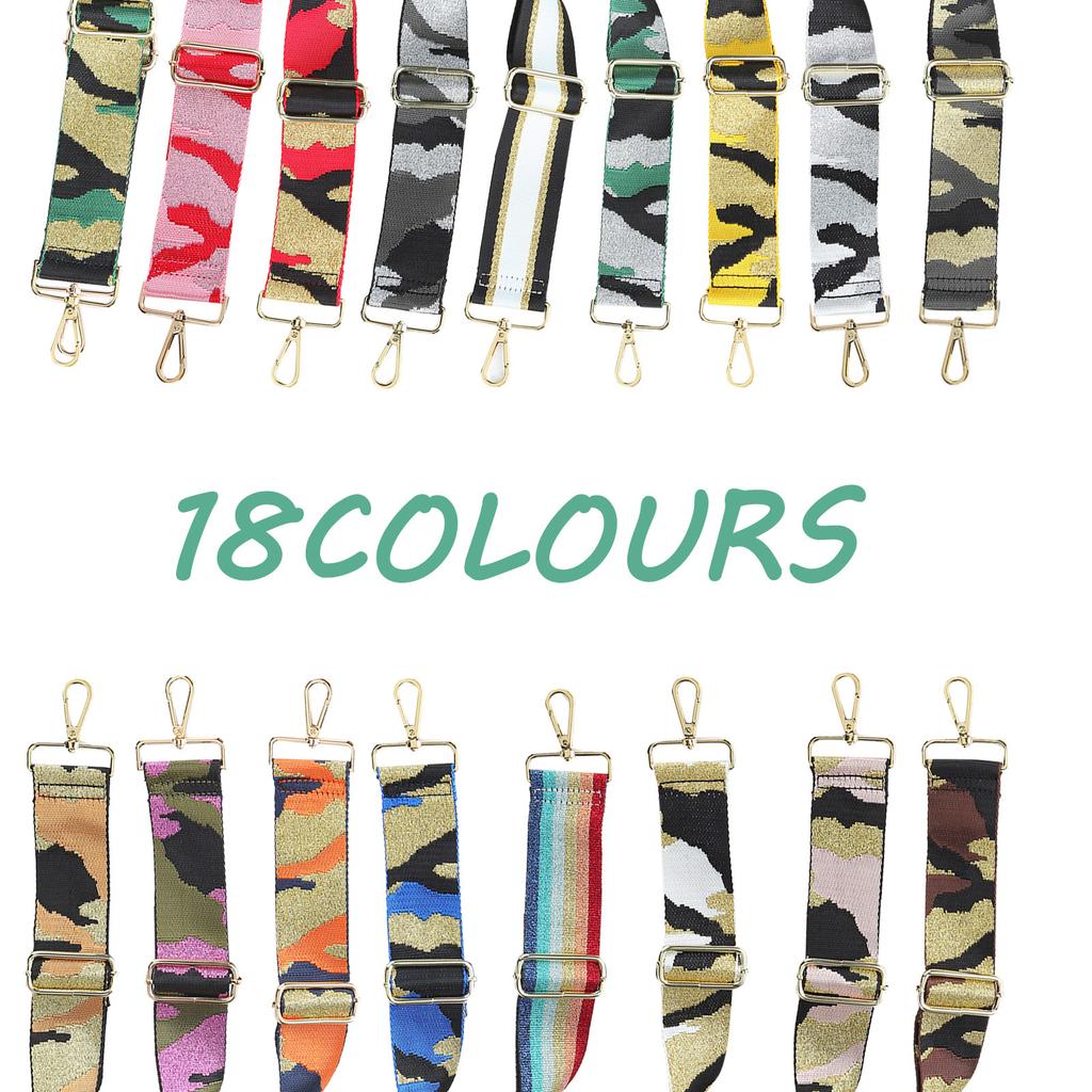 Women Contrast Color Replaceable  Shoulder Crossbody Handbag Belt Bag Strap