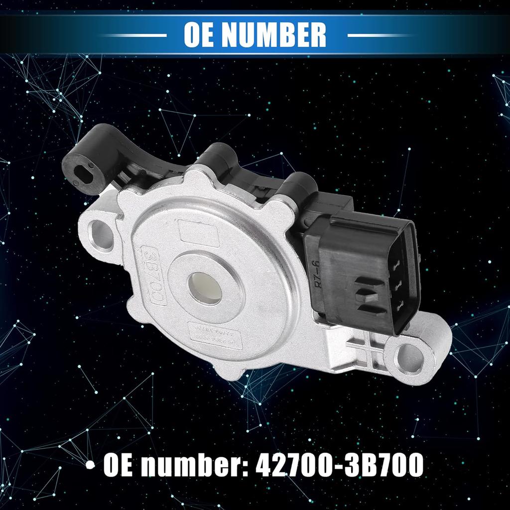 Transmission Range Sensor Neutral Safety Multifunction Switch Compatible for Kia Forte 2012-2018, Durable Metal Silver Tone