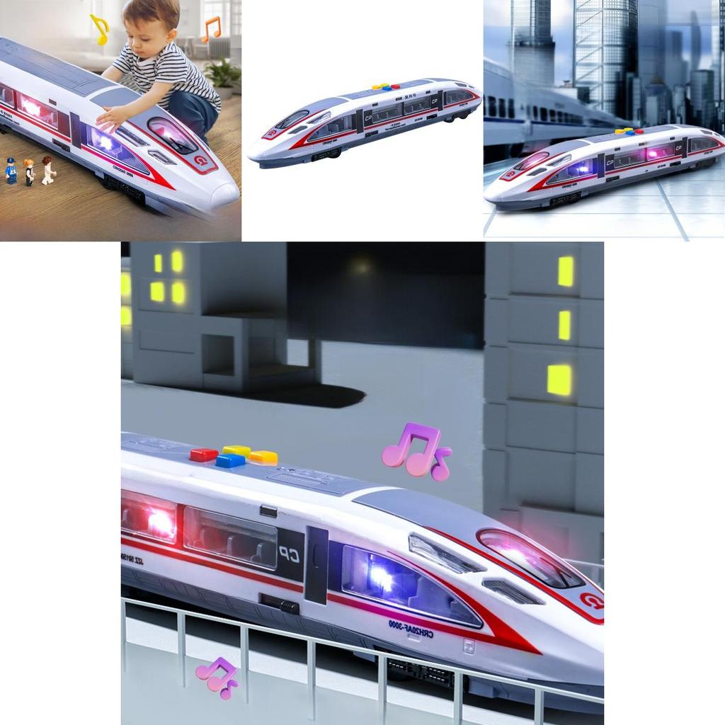 China Rejuvenation Highspeed Train Toy With Lights Music For Kids Educational Play