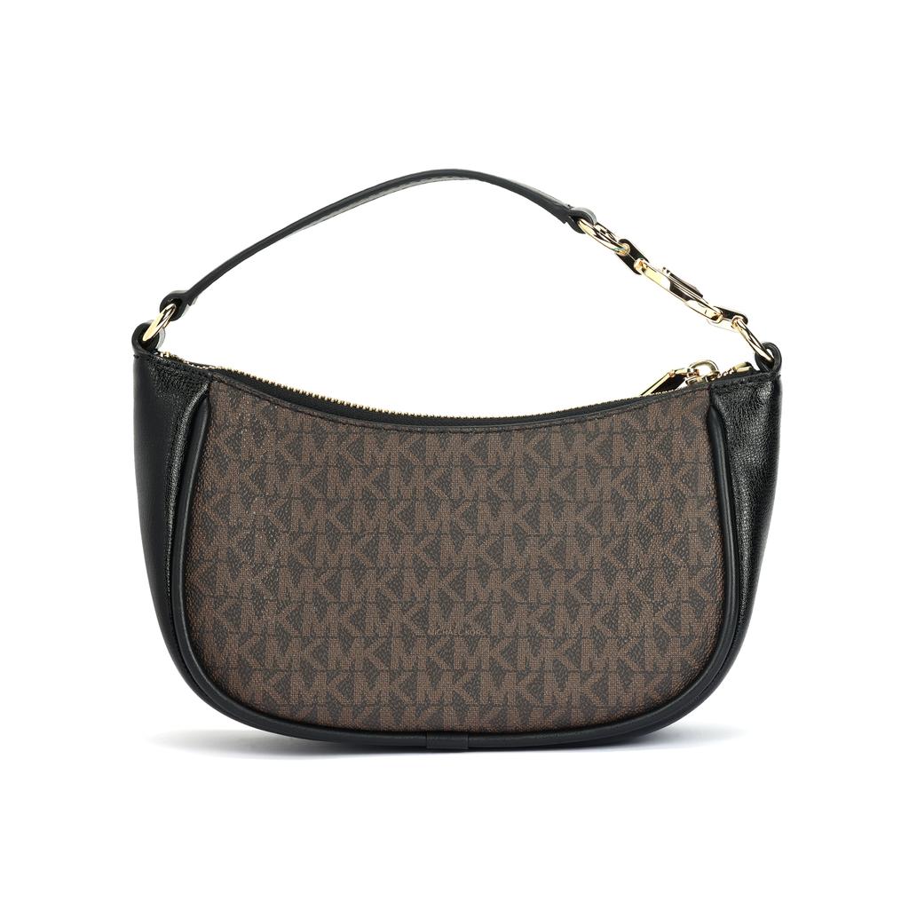 Michael Kors Logo Classic Monogram Hardware Zip Closure Leather And Synthetic Leather Handheld Crossbody Shoulder Bag Small 32F3G2EC5B-292