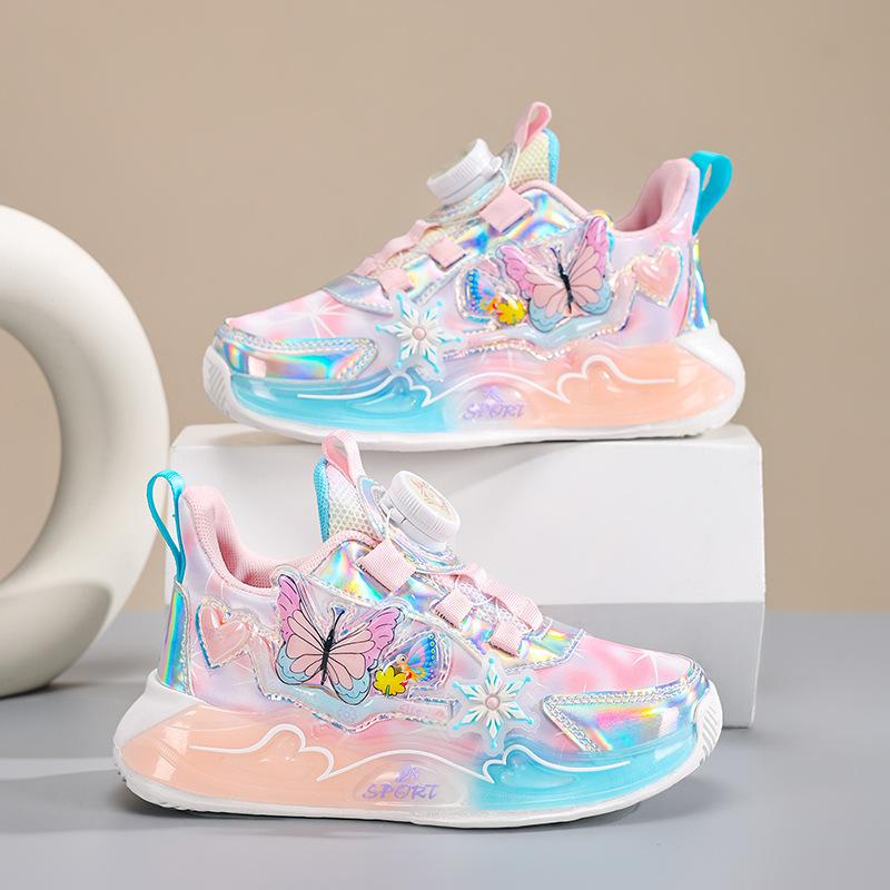 Girls shoes 3-16 years old children's sports shoes 2025 spring and autumn new breathable mesh girl dad shoes