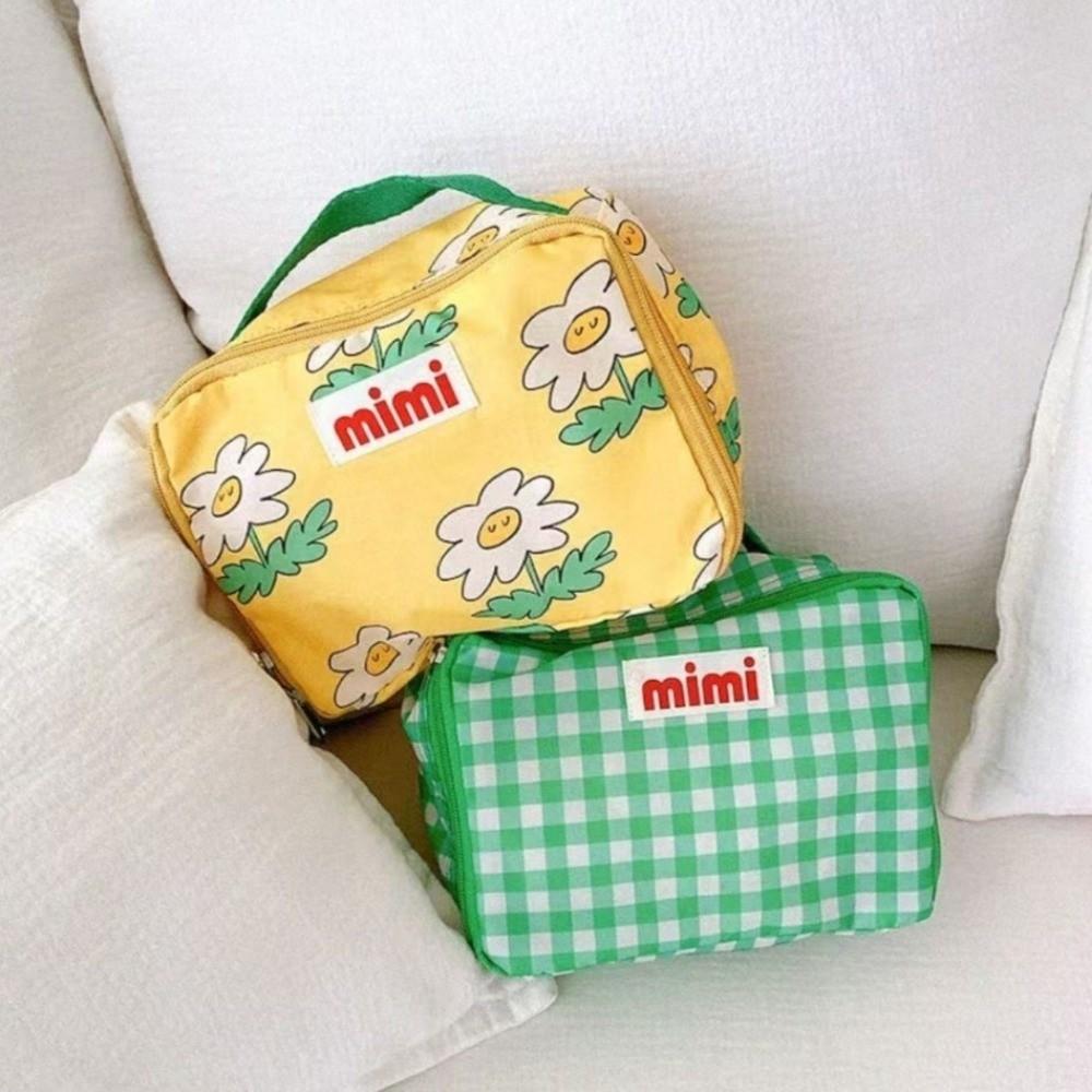 Portable Storage Bag with Zipper Handheld Bag Korean Tote Bag  Storage Organizer