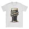 Men TShirt Hello Darkness My Old Friend Funny Drinking Quote Humorous  Cotton Tees Short Sleeve  T Shirts Summer Clothing