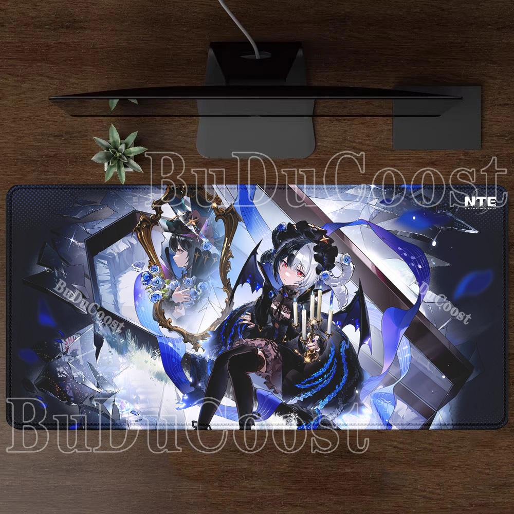 Neverness To Everness Lacrimosa NTE Mousepad Kawaii Anime Girl Mouse Pad PC Non-Slip Rubber Edge Locking Gaming Office Desk Mat