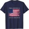 Pro America Anti Biden Flag Impeach Funny Biden Gift Unisex T-Shirt