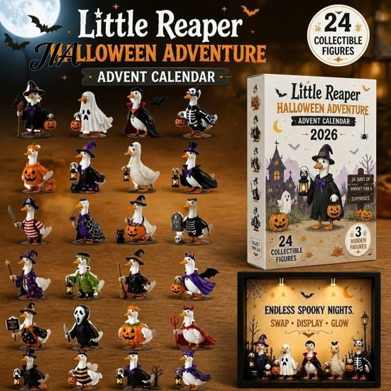 Surprise Collection Sets Halloween Horror Ducks Advent Calendar 2026, 24-Day Spooky Countdown with 24 Tabletop Figures Unique Collectible Duck