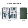 Xiaomi 7-18 Pcs Manicure Set Nail Clippers Kit Professional Stainless Steel Nail Care Tools with Leather Travel Case For Man and Women