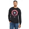 Marvel Comics Mens Captain America Shield Long-Sleeved T-Shirt