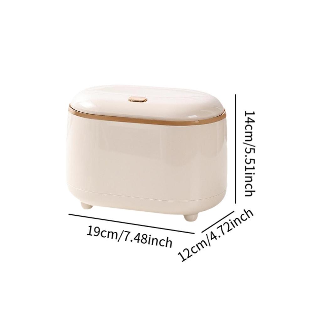 Tabletop Trash Can Compact Press Type Practical Storage Bin Small Storage Basket Coffee Table Bin for Bedroom Home Countertop