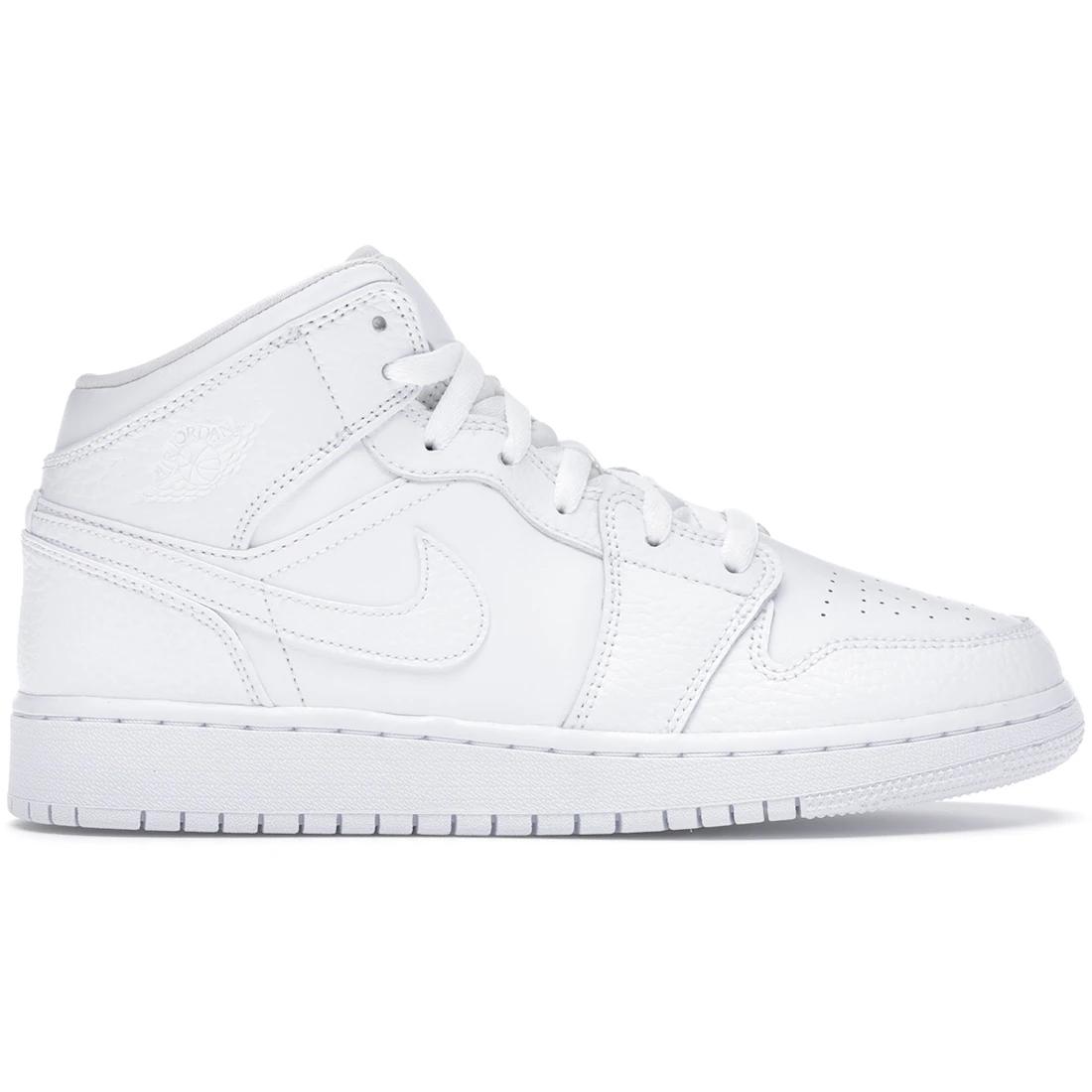 

Sneaker Jordan 1 Mid Triple White (GS)(554725-130) 36.5
