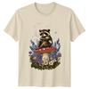 Raccoon Mushroom Moon Stars Floral Naturecore Aesthetic TShirt