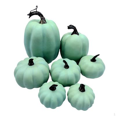 7x Halloween Decor Artificial Pumpkins Set Home Decoration Props for Autumn Display Farmhouse