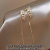 Girl’s Shining Zircon Wheat Tassel Hanging Long Gold Color Drop Earrings 2026 New Design Jewelry For Women's Trendy Accessories