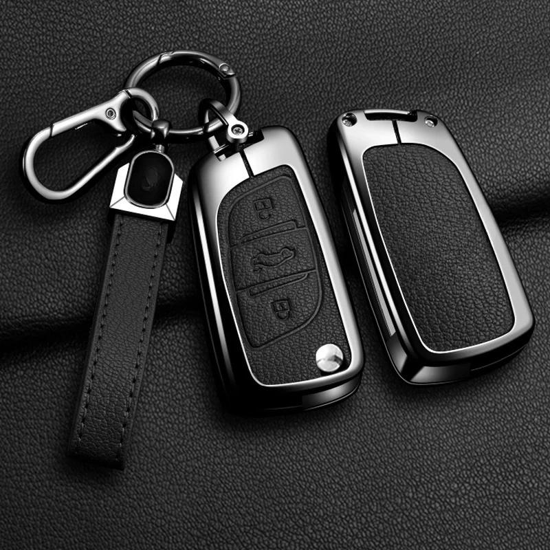 Key Case for Car Car Zinc Alloy Key Case Bag For Peugeot GTLine 207 307 407 208 308 408 508 2008 3008 4008 5008 RCZ Car Key Cha