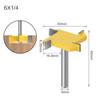 40mm Fräser CNC Spoilboard Hartmetallbestückt Fräser 6mm Schaft 4 Schneiden Holzfräser Gerade Kante Nuten Holzbearbeitung