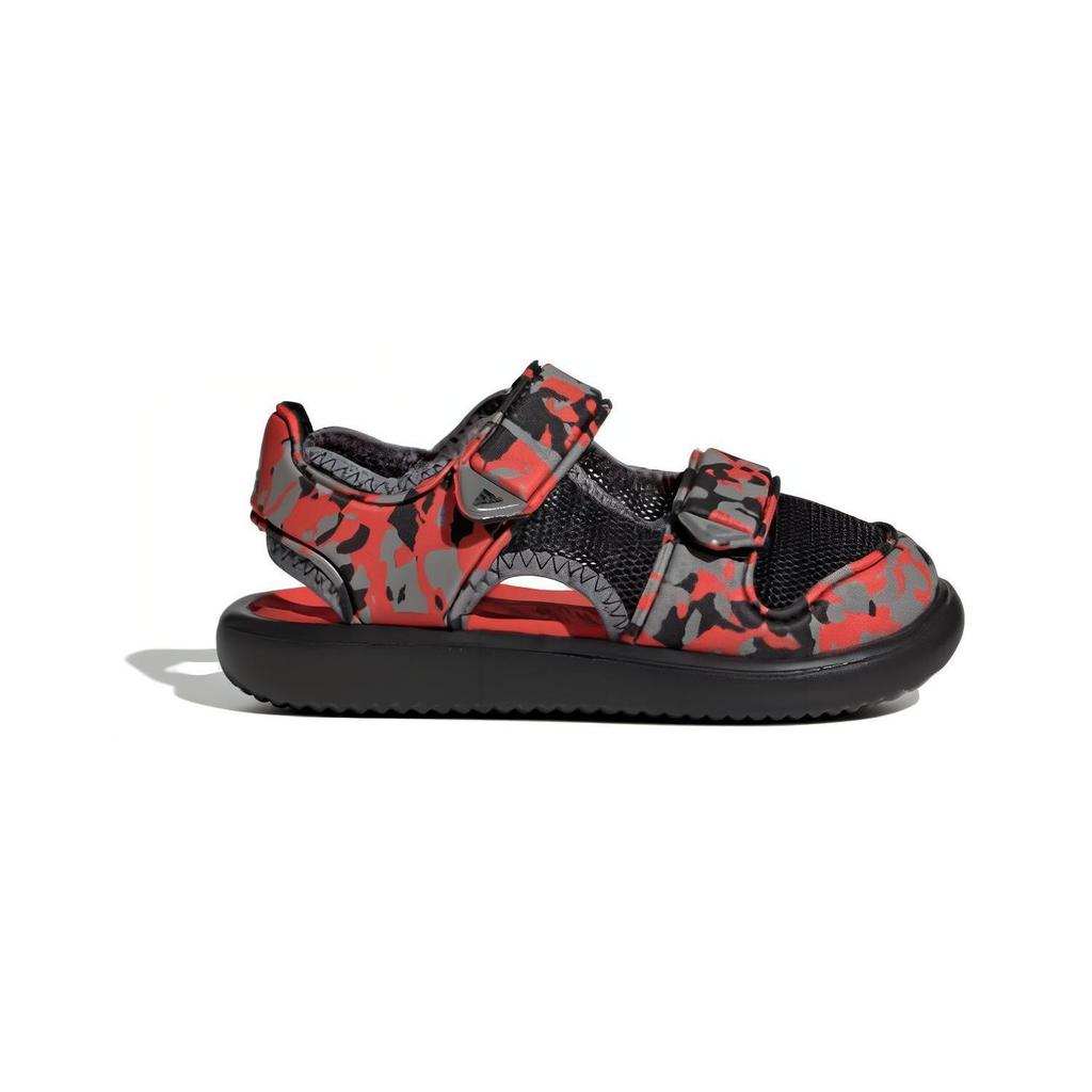Adidas Comfort Sandals Cushioning Abrasion Resistant Breathable Children's Sandals Gray Red Pre school IE0303