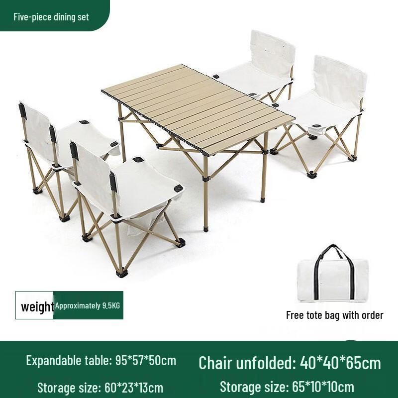 ZISIZ Outdoor Camping Folding Table & Chair Set