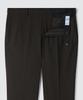 Musinsa Standard Summer Wool Relaxed Tapered Hidden Banding Crop Slacks [Brown]