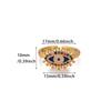 Vintage Enamel Demon Eye Zirconia Adjustable Ring