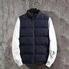Men  Winter Fashion Stand Collar  Color Waistcoat Vest Jacket Top Coat