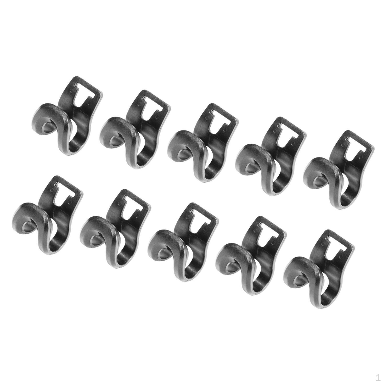 

10 штук Крючки для стоек палатки, концевые пряжки, фитинги, зажимы для подвешивания ветровых оттяжек для 0.95cmx1.2cmx0.7cm