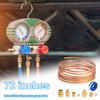72 Inch Copper Line Tubing Install Kit W/Fittings 1/8 Diameter Copper Mechanical Oil Pressure Gauge Line Tubing Kit
