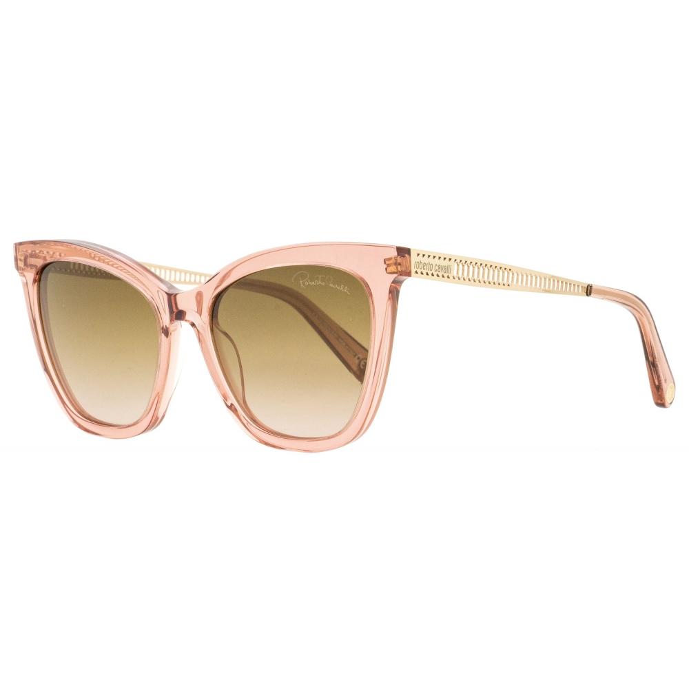 

Roberto Cavalli Женские солнцезащитные очки Cateye RC1112 72F Прозрачное розовое золото 55 мм 72f