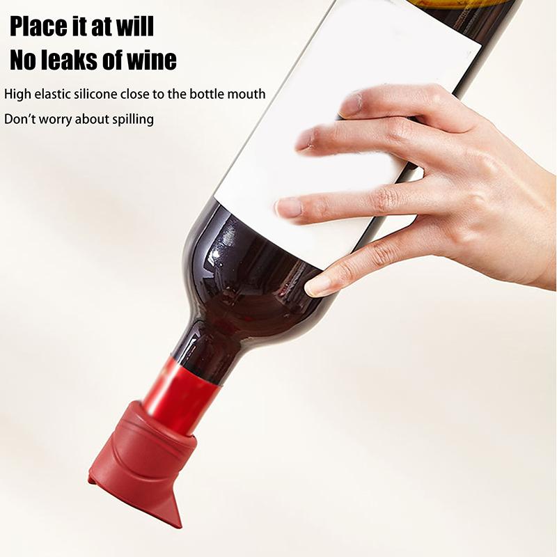 Ultimate Leakproof Wine & Champagne Stopper Set,Durable Silicone Beverage Bottle Sealers, Airtight Portable Wine Savers