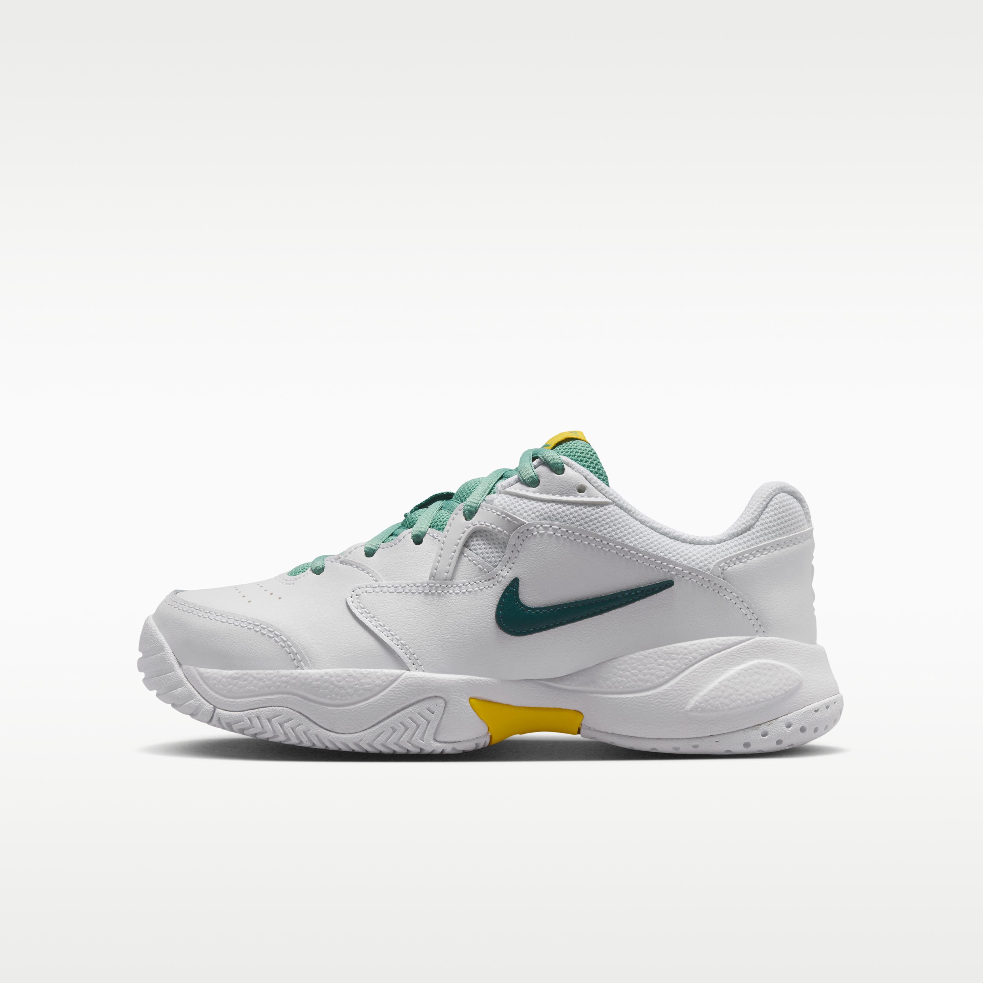 

Nike Court Jr. Lite 2 GS White Healing Jade Speed Yellow 32