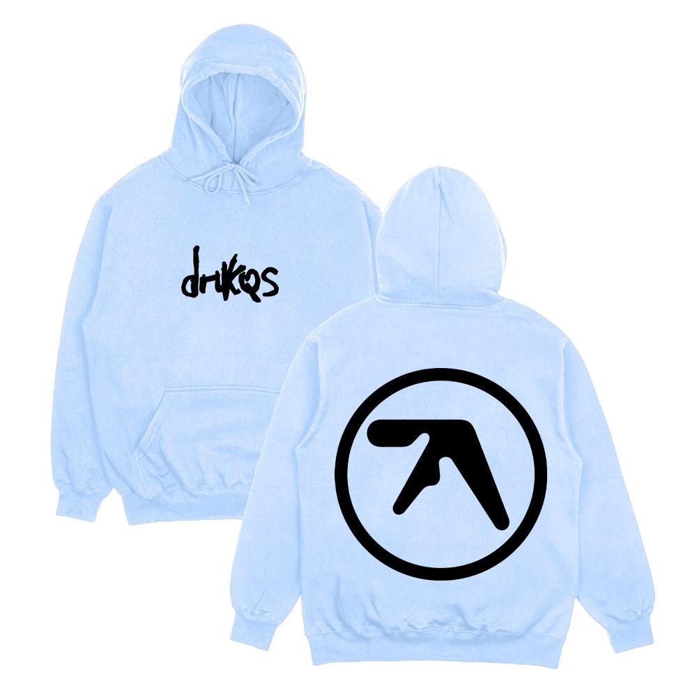 Drukqs Dual Logo Heavyweight Hoodie Aphex Twin High Street Sweatshirts Harajuku Long Sleeve Streetwear Fashion Unisex