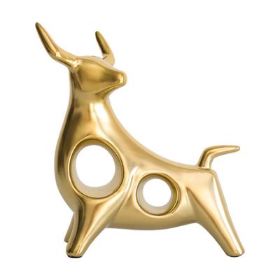 Nordic Ceramica Bovino Toro Scultura Animale Stato Ornamento Decorazione della tavola di casa