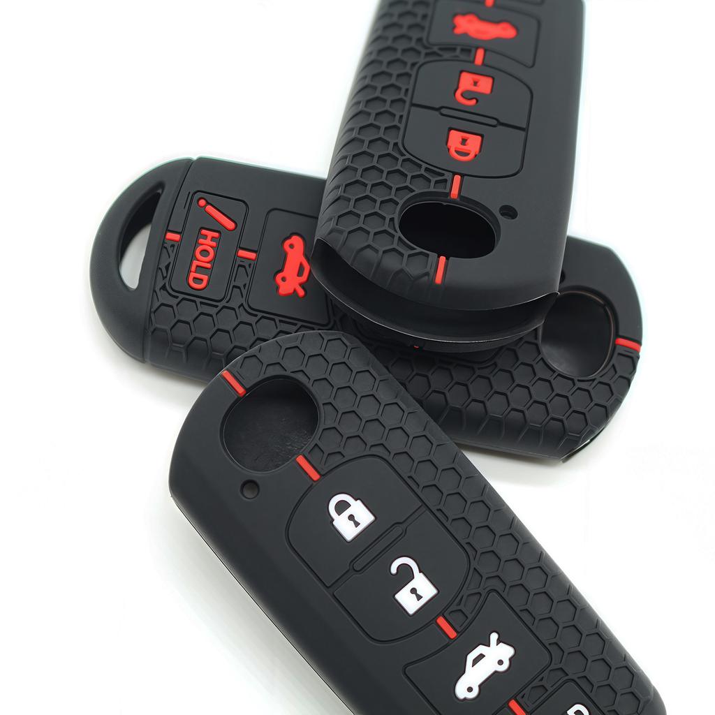 Smart Key Fob Cover For Mazda 3 6 Cx-5 Cx-9 (2012-), Keyless Entry Remote Case, Premium Silicone Anti-Scratch Shell