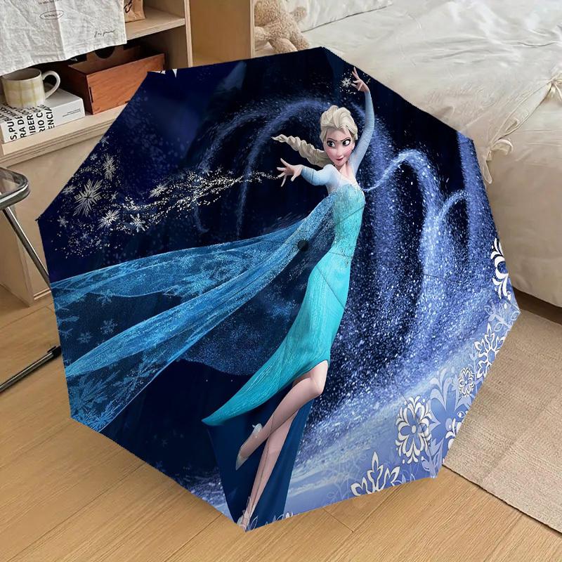 1pc Elsa Frozen Themed Automatic Opening and Closing Umbrella - Suitable for all occasion gift-d0807051