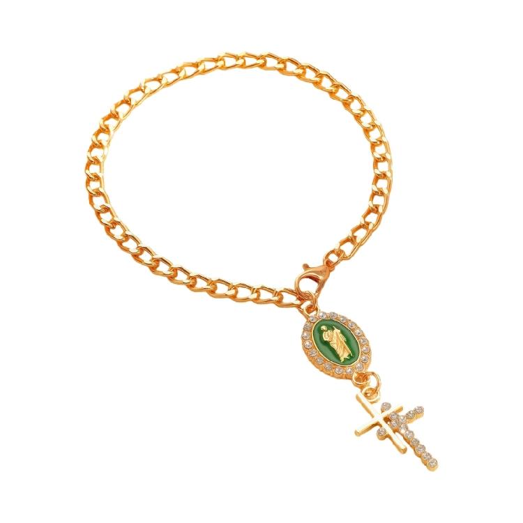 Trendy Hand Chain Elegant Charm Bracelet Elegant Crosses Pendant Bracelet Religious Catholic Gift for Matching Any Outfits