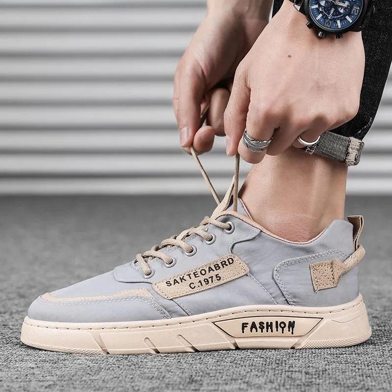 Spring Breathable Men's Low Top Shoes Skateboard Plate Shoes Canvas Shoes All-match Sports Casual Shoes